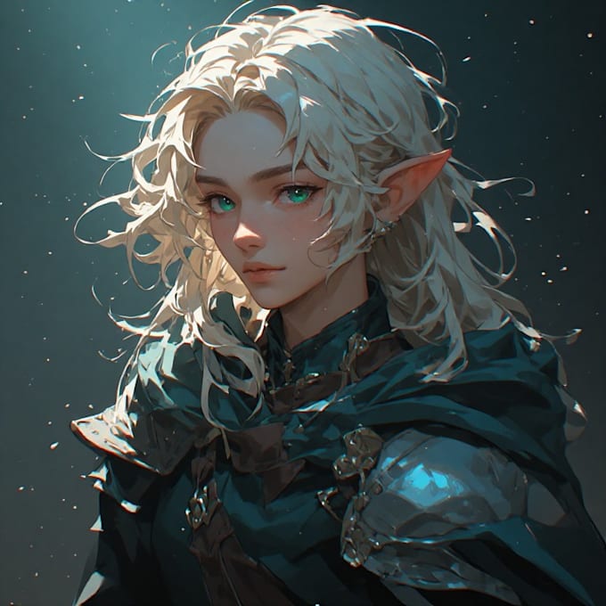 create dnd character art fantasy charecter and book cover