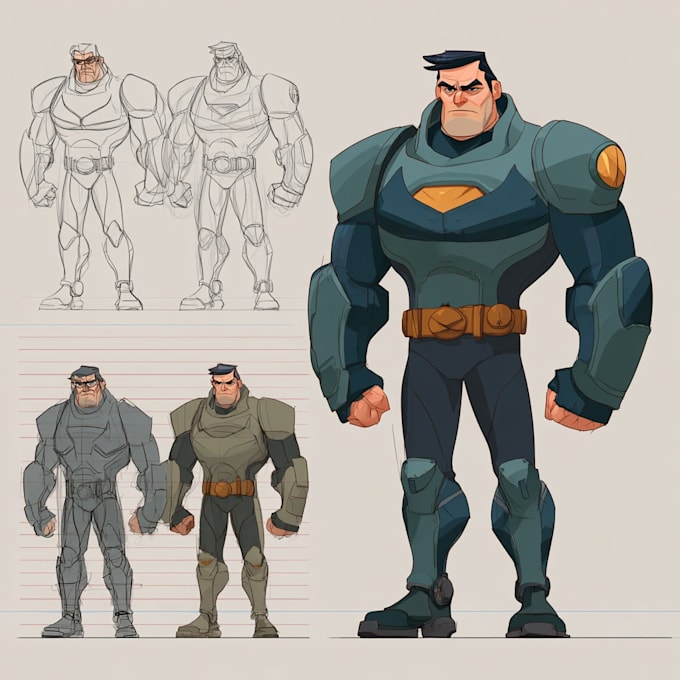 create superhero cartoon character for you