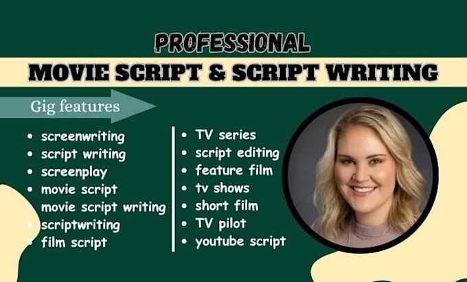 write movie script, screenplay, youtube script, script writing, screenwriting