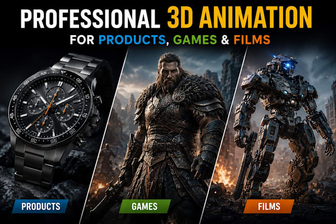 create photorealistic 3d animation for products, games and movies