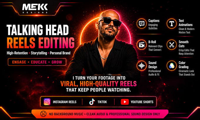 create viral talking head reels