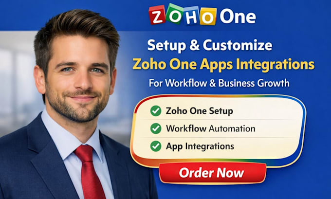 setup zoho one books campaigns mail salesiq analytics people forms integration