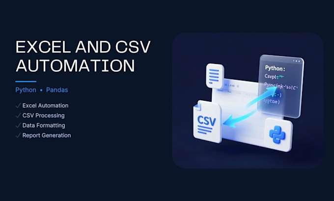 automate excel and CSV tasks