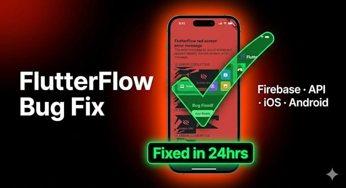 fix flutterflow bugs firebase errors API issues and mobile app crashes fast