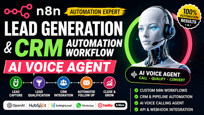 create n8n lead generation and crm automation workflow ai voice agent