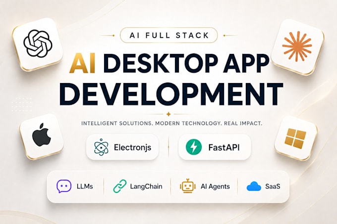 build ai powered desktop application for windows, mac, linux with electronjs