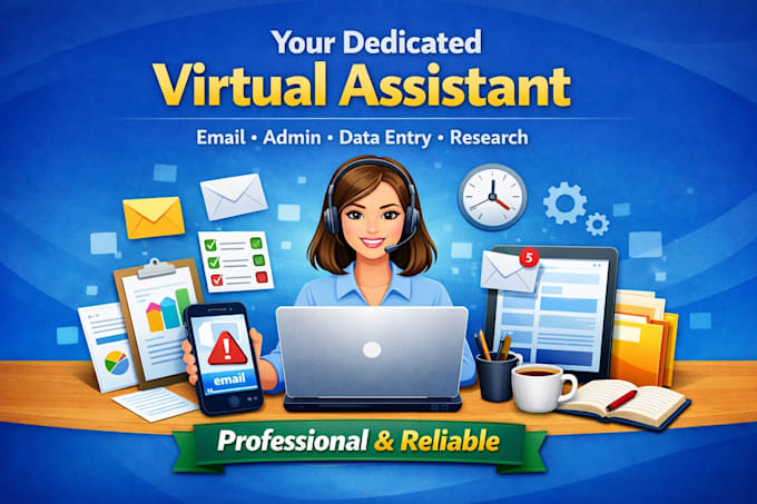 be your dedicated virtual assistant for admin email and data tasks