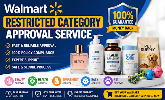 do walmart restricted category approval with 100 guarantee