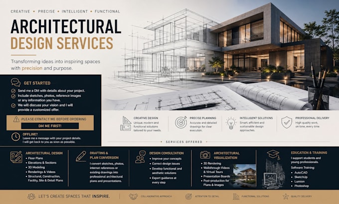 do architectural floor plans, 3d rendering, and more