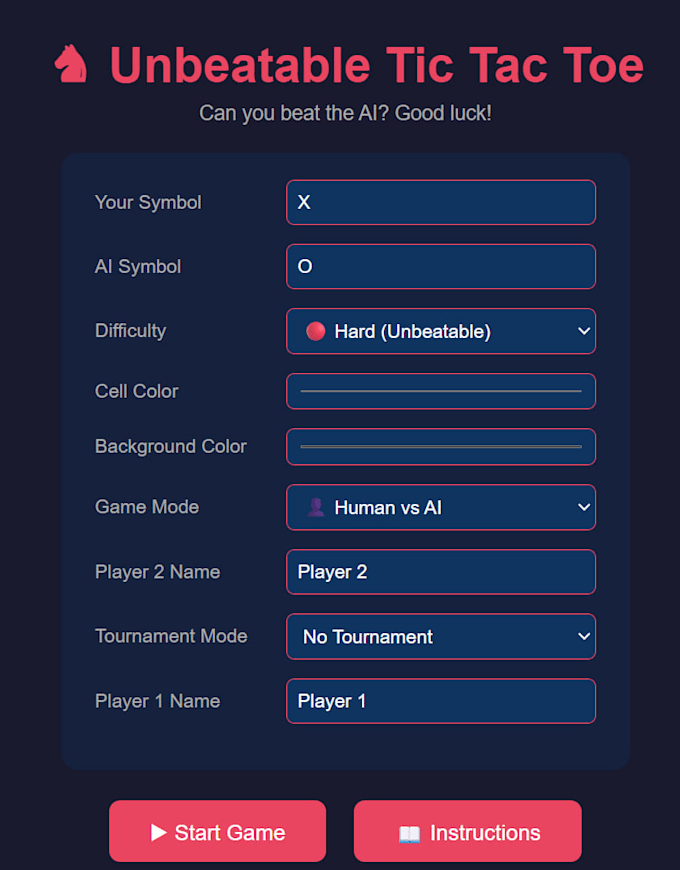 build a browser game in javascript with ai or multiplayer mode