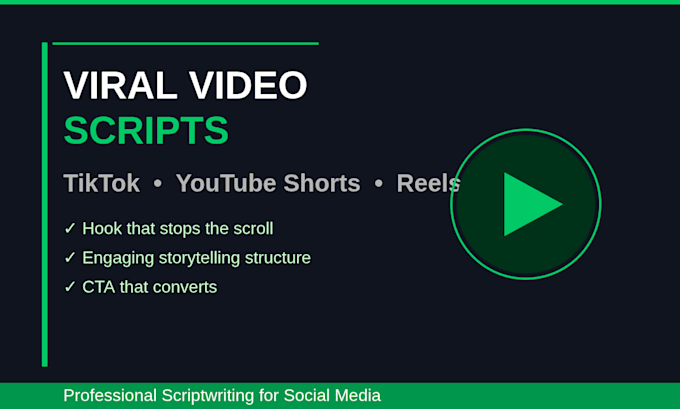 Write viral short form video scripts for tiktok youtube shorts and ...