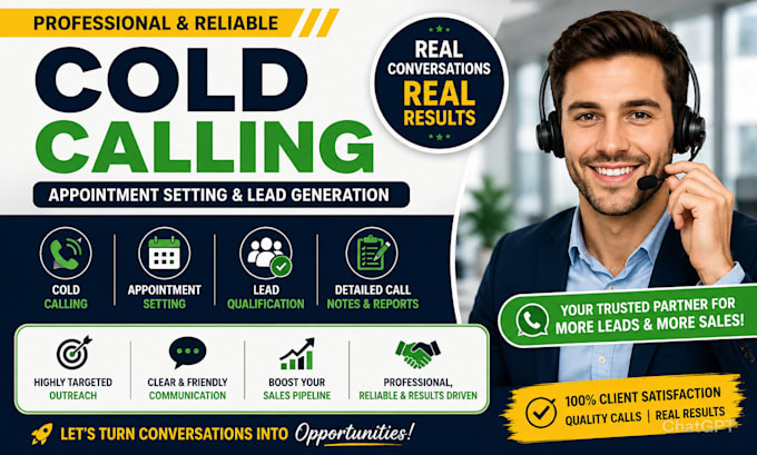 cold calling, lead qualification, and appointment booking