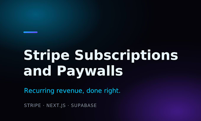 set up stripe subscriptions and a paywall for your web app