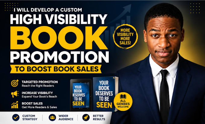develop a custom a high visibility book promotion design to boost book sales