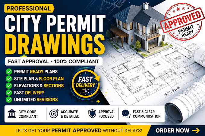 draw permit ready plans for city permit approval