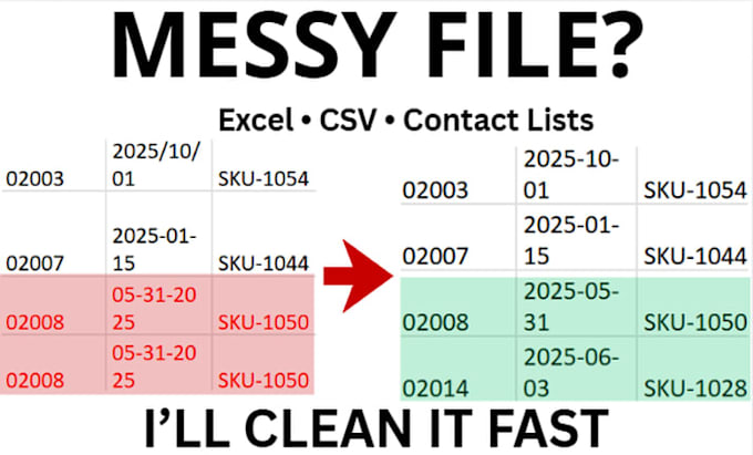 clean and organize your contact or CRM data