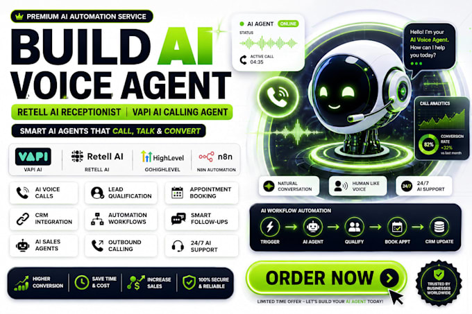 build ai voice agent, retell ai receptionist, vapi ai calling agent