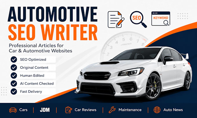 write SEO automotive and car articles