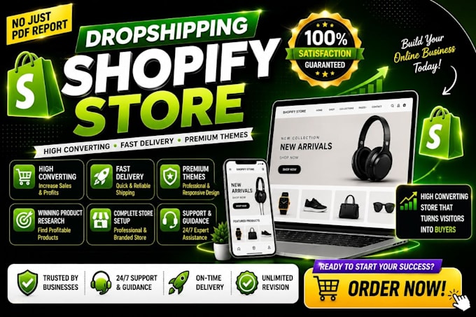 design a shopify one product dropshipping store
