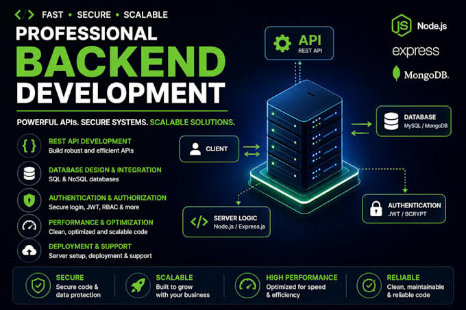 develop secure and scalable backend apis for your web app