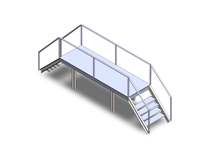 design ms and ss ladders in solidworks cad