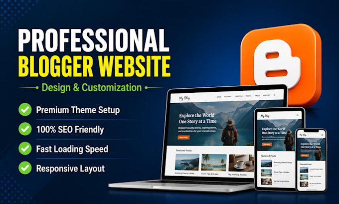 design or customize a professional blogger website