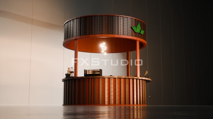 design 3d coffee shops, kiosks, and retail stores