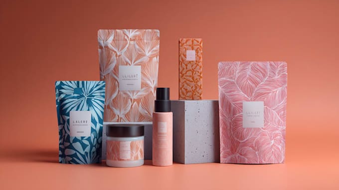 design packaging cosmetic packaging and label