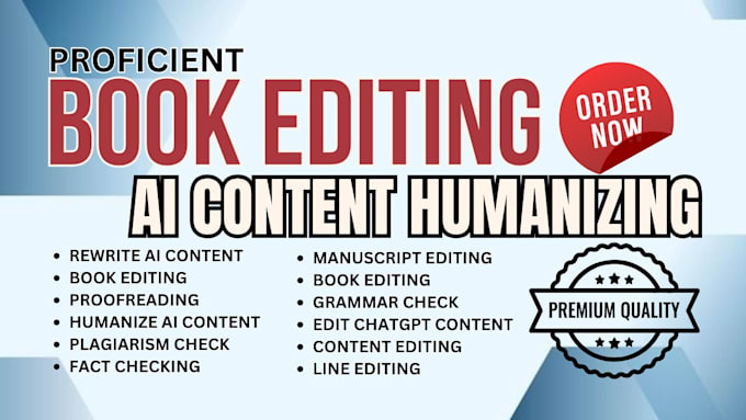 proofread, edit, rewrite and humanize your chatgpt or ai generated writing