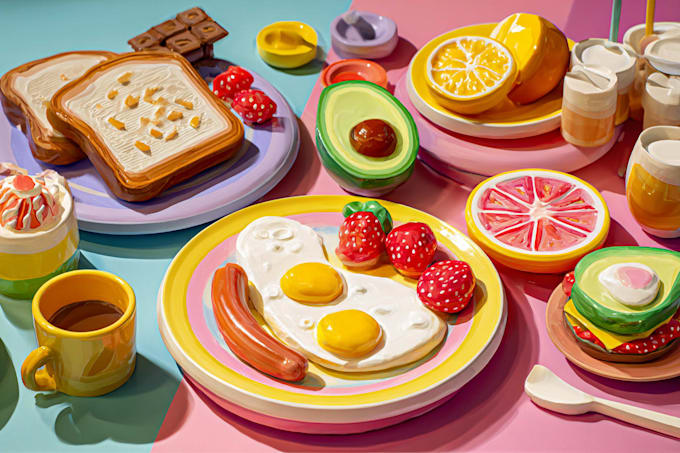make retro food pop art