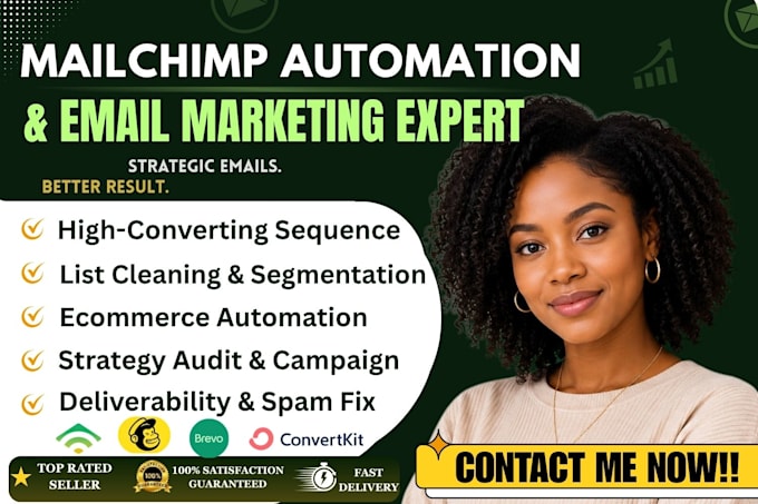 do mailchimp email automation flows campaigns design and full content strategy