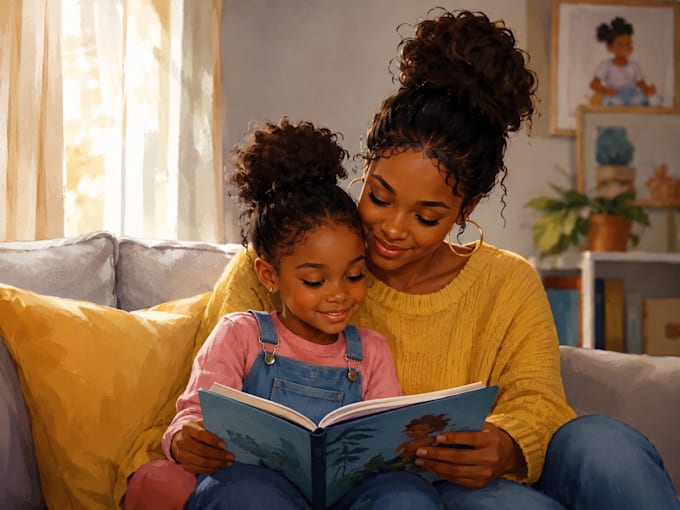 create diverse children book illustrations for kids