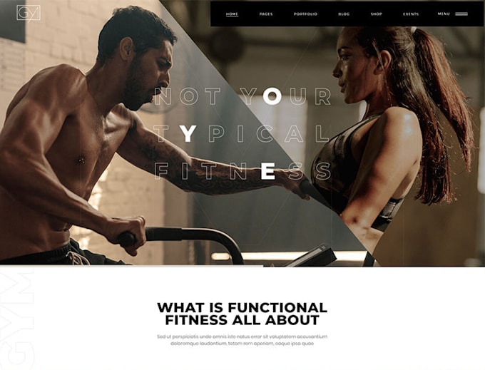 do fitness and gym website design