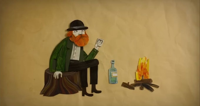 create stop motion animation video with paper cutout, 2d animation, music video