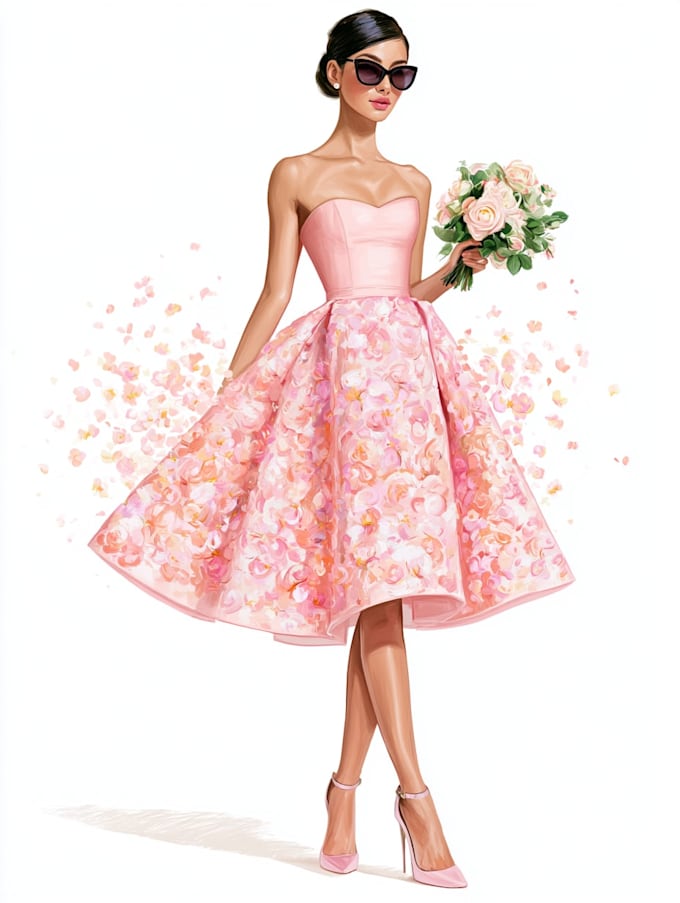 sketch a fashion illustration