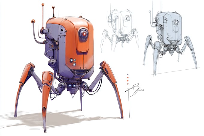 design spectacular robots, cyborgs and mechs