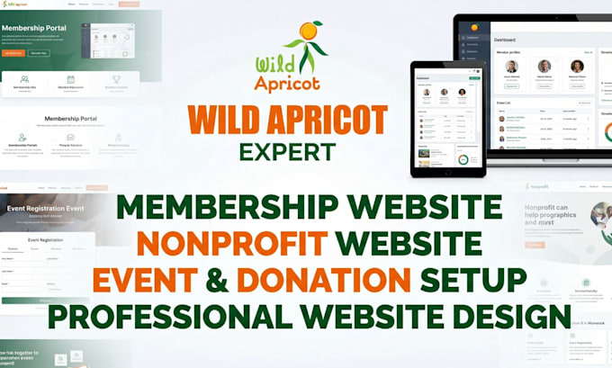 create a responsive wild apricot nonprofit website