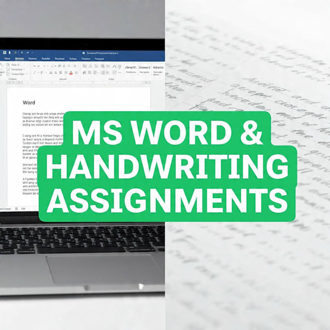 fast ms word typing and neat handwriting assignment