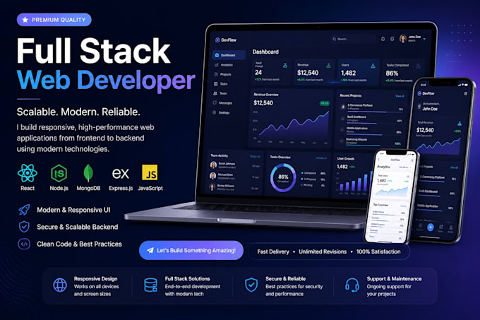 Develop custom responsive websites and full stack web apps by ...