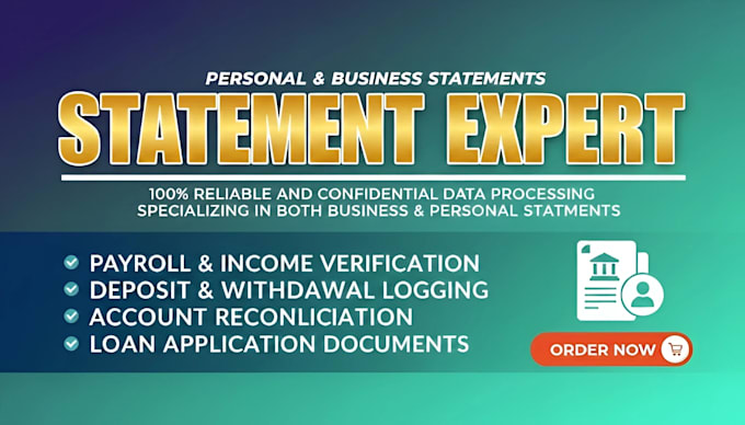 do bank statements reconciliation and bookkeeping