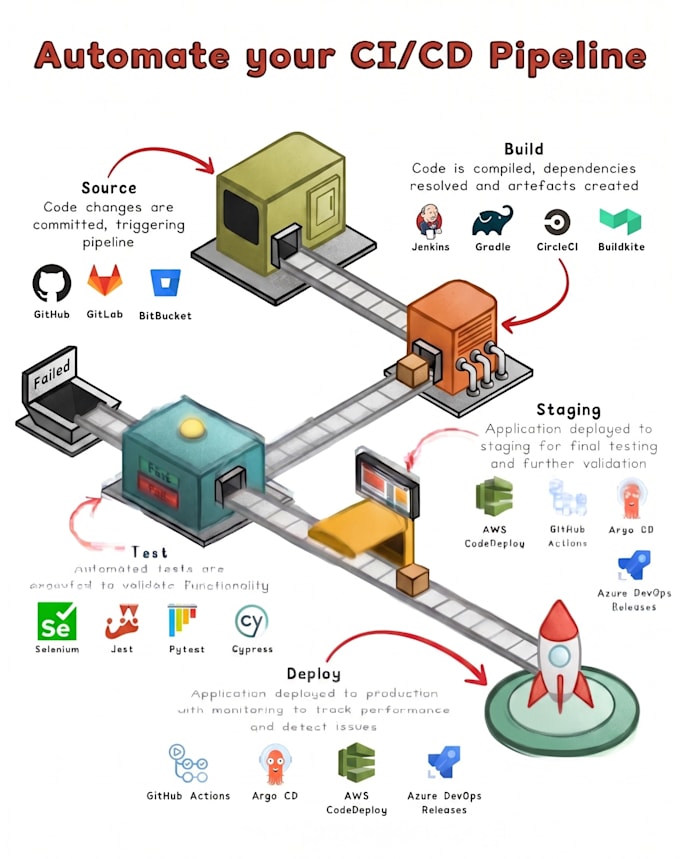 setup cicd pipelines using github actions, gitlab, or jenkins