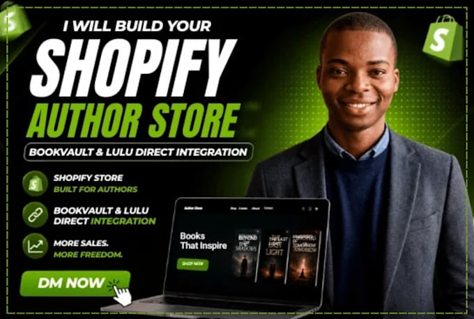 build shopify author bookstore with bookvault and lulu direct integration