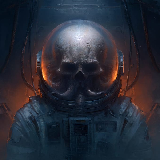 do sci fi horror and fantasy scene concept art illustrations