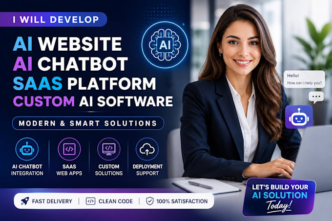 develop ai website ai chatbot ai software developer ai web application saas app