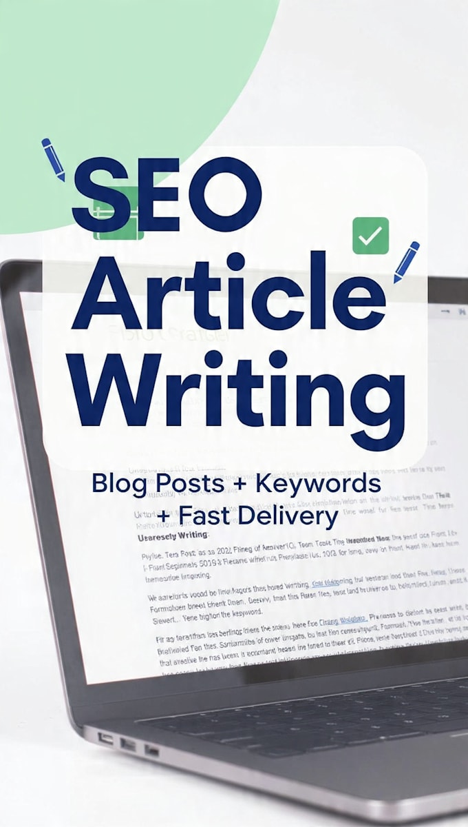 write SEO articles and blog posts for your website