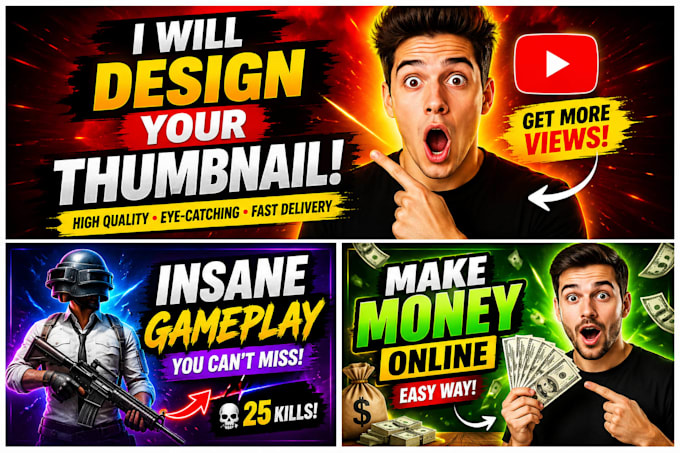 design professional youtube thumbnail