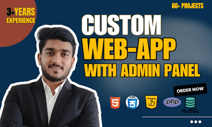develop a custom web application with admin dashboard