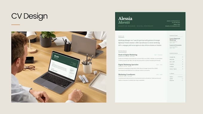 design a modern professional CV or resume in canva