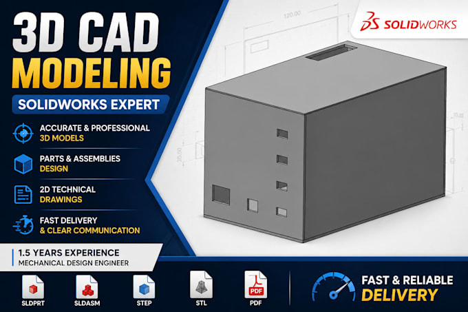 design professional 3d cad models in solidworks