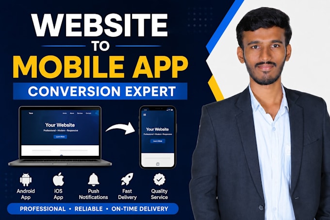 convert your website to android app and ios app
